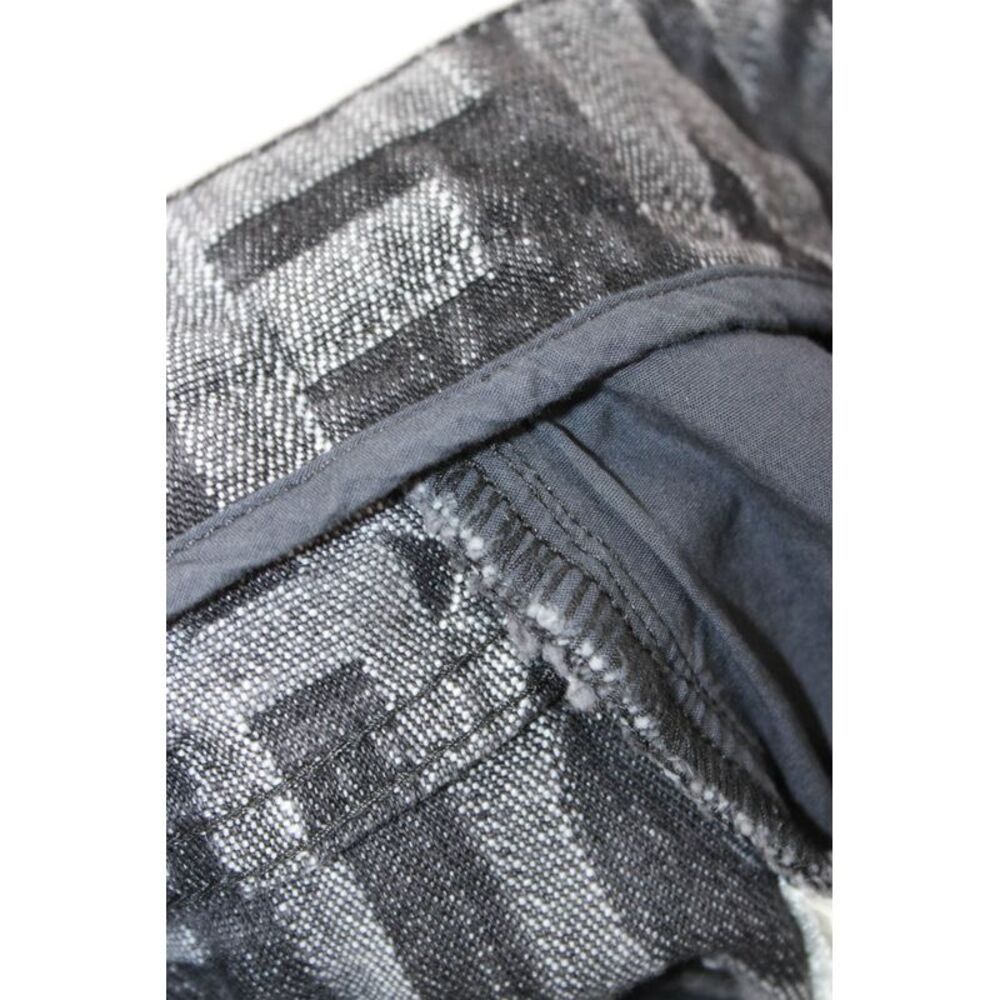 Fendi Womens Gray Logo Wide-Leg Jeans High Rise Button Cotton Size 36 - Picture 10 of 10
